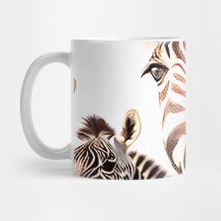 Zebra Wild Wild Nature Funny Happy Humor Photo Selfie Mug